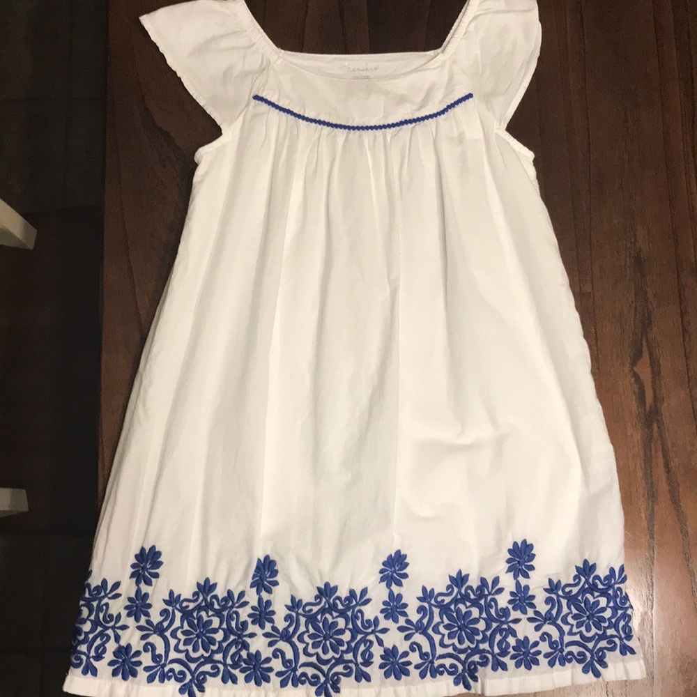 White linen dress